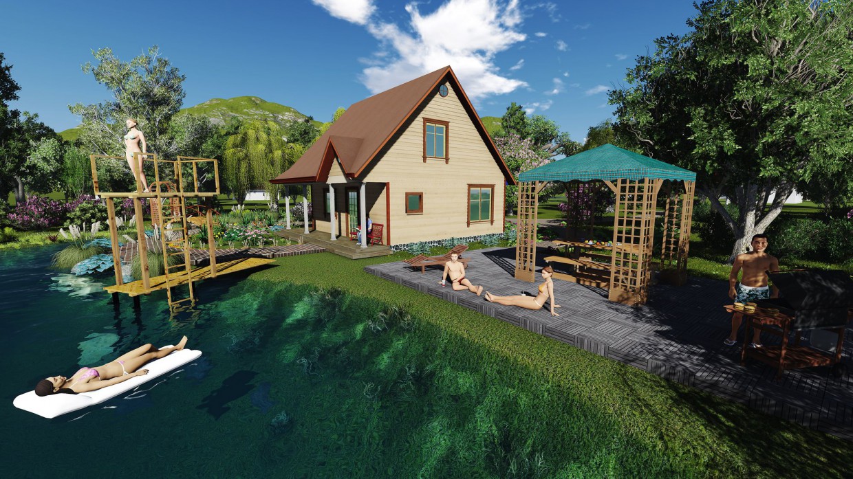 casa de vacaciones imagen de casa de vacaciones en 3d max vray 3.0