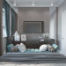 Schlafzimmer mit Elementen "Art Nouveau" in 3d max corona render Bild