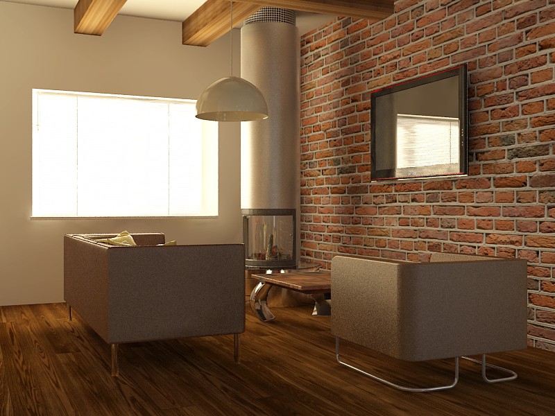 Salón imagen de Salón en 3d max vray