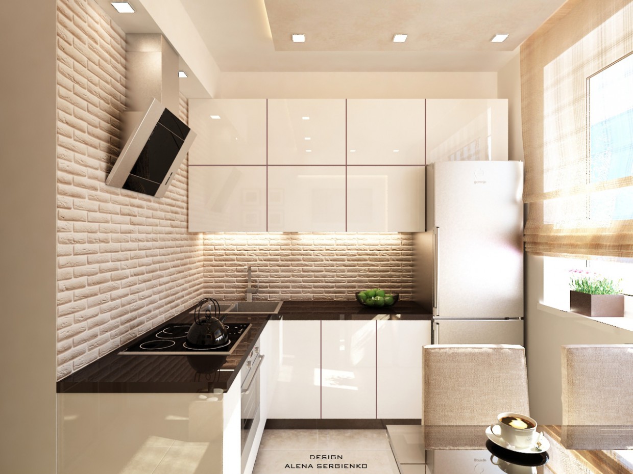 Маленькая кухня Маленькая кухня в 3d max vray изображение