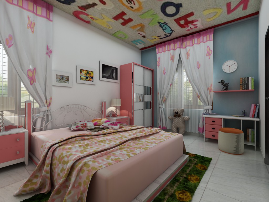 Quarto dos miúdos em 3d max vray 2.5 imagem