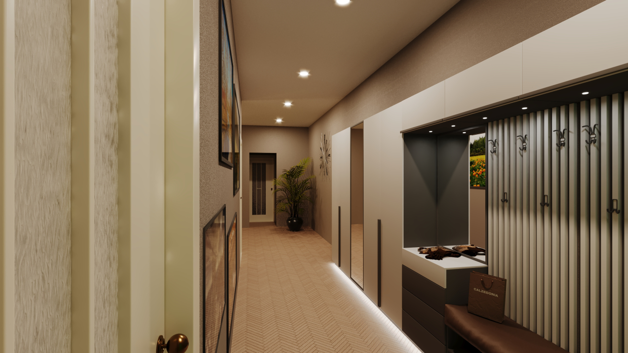 hallway in 3d max Corona render 9 image