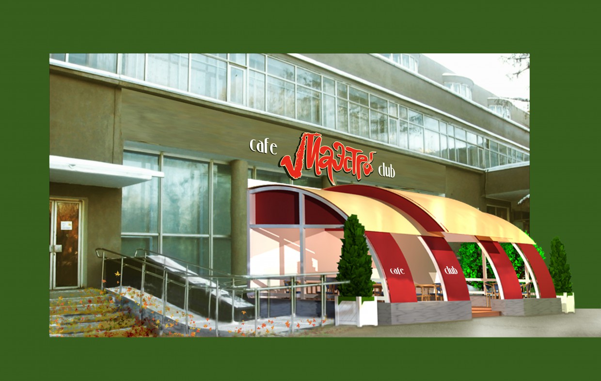 Summer cafe, art deko Summer cafe, art deko in 3d max vray image