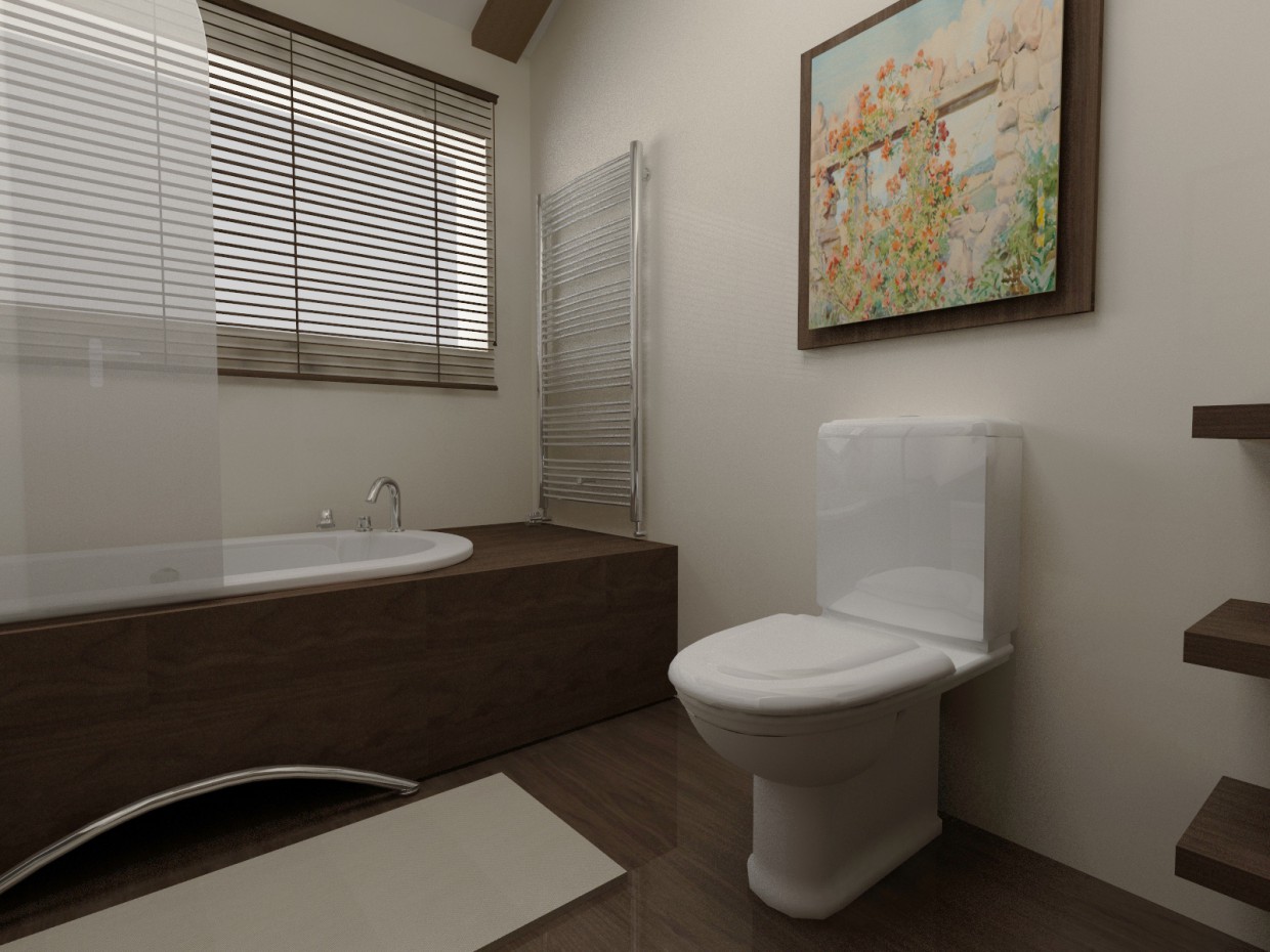 Semplice bagno design in 3d max vray immagine