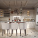 Кухня + Зал в 3d max corona render изображение