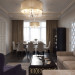 Küche + Lounge in 3d max corona render Bild