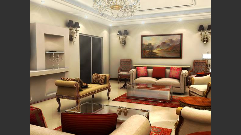 Drawing Room in 3d max vray 2.0 image