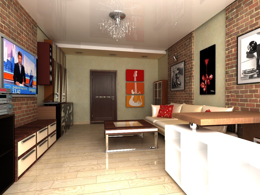 sala de estar para el amante de la música imagen de sala de estar para el amante de la música en Cinema 4d vray