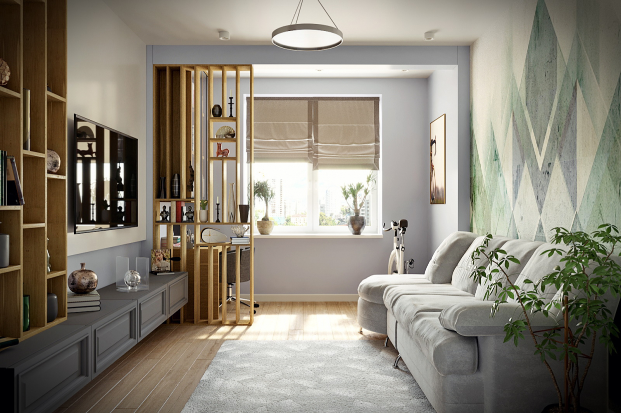 Visualização 3D-Interior em 3d max corona render imagem