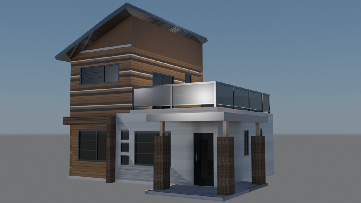 kleines Haus in 3d max mental ray Bild