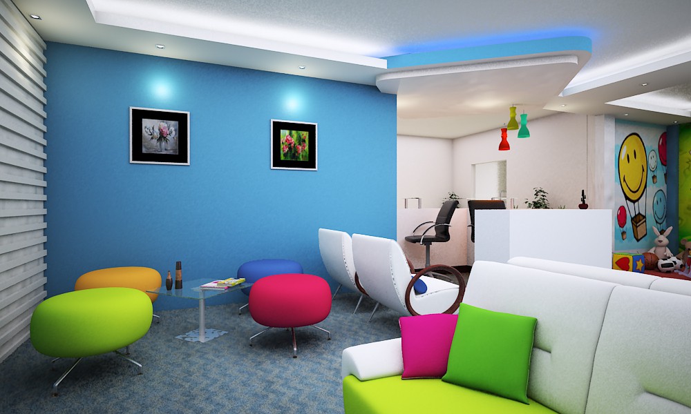 A Dental clinic's waiting zone A Dental clinic's waiting zone in 3d max vray image