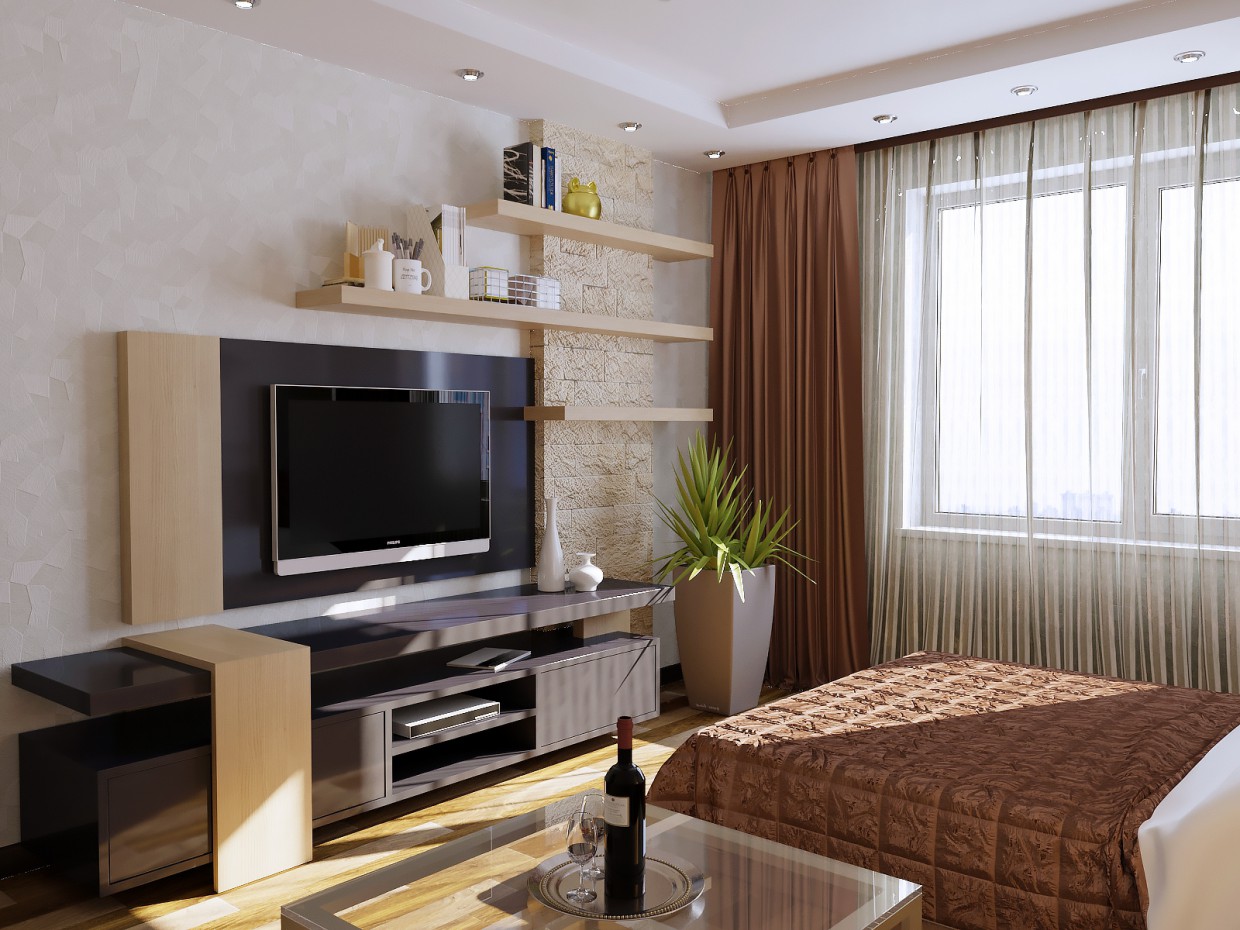 Жилая комната Жилая комната в 3d max corona render изображение