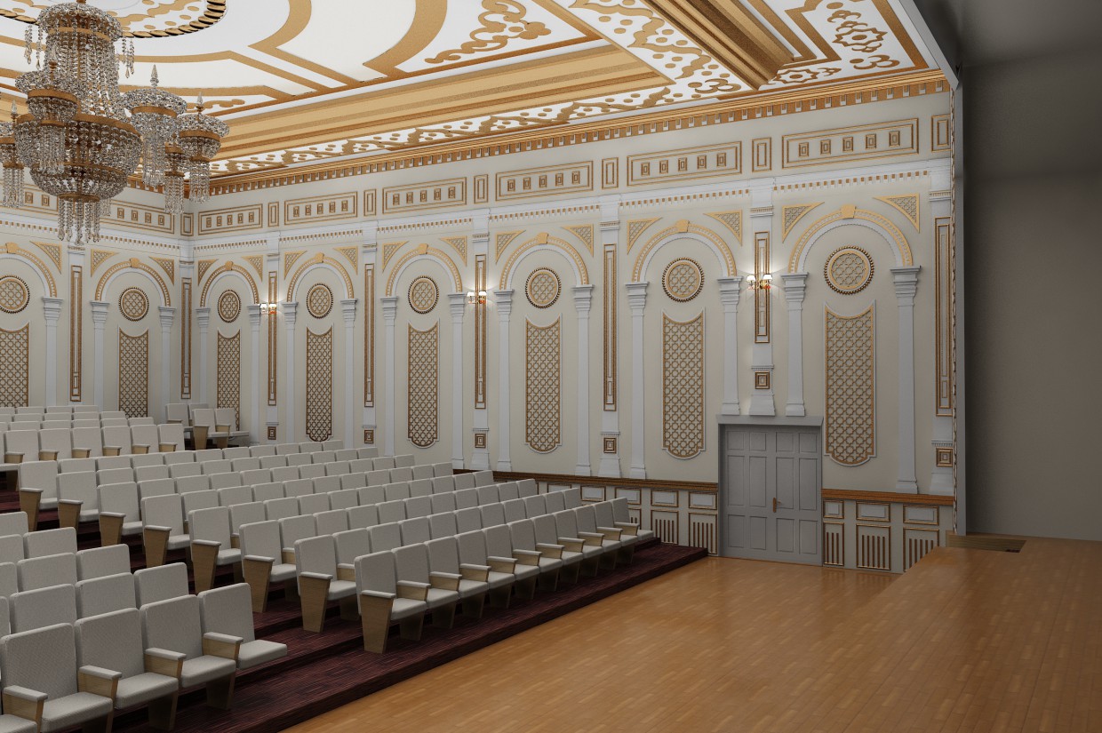 Зал нарад Зал нарад в 3d max vray зображення