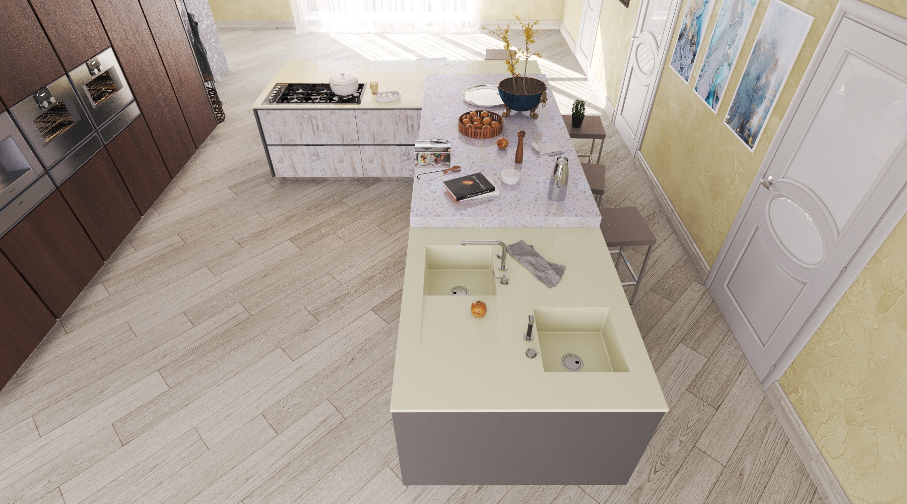 Cozinha moderna em 3d max vray 3.0 imagem