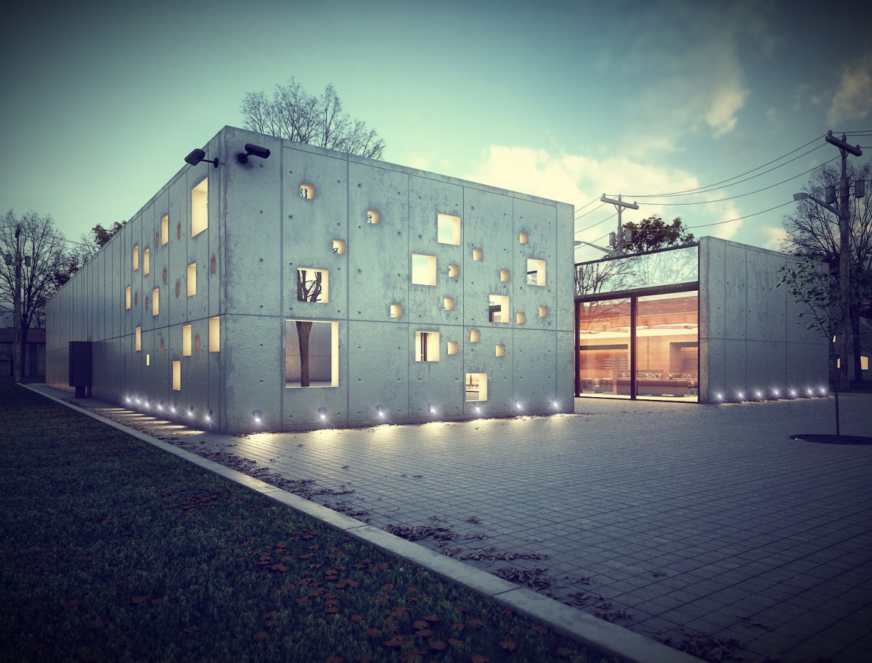 Crematorium in Croatia Crematorium in Croatia in 3d max vray image