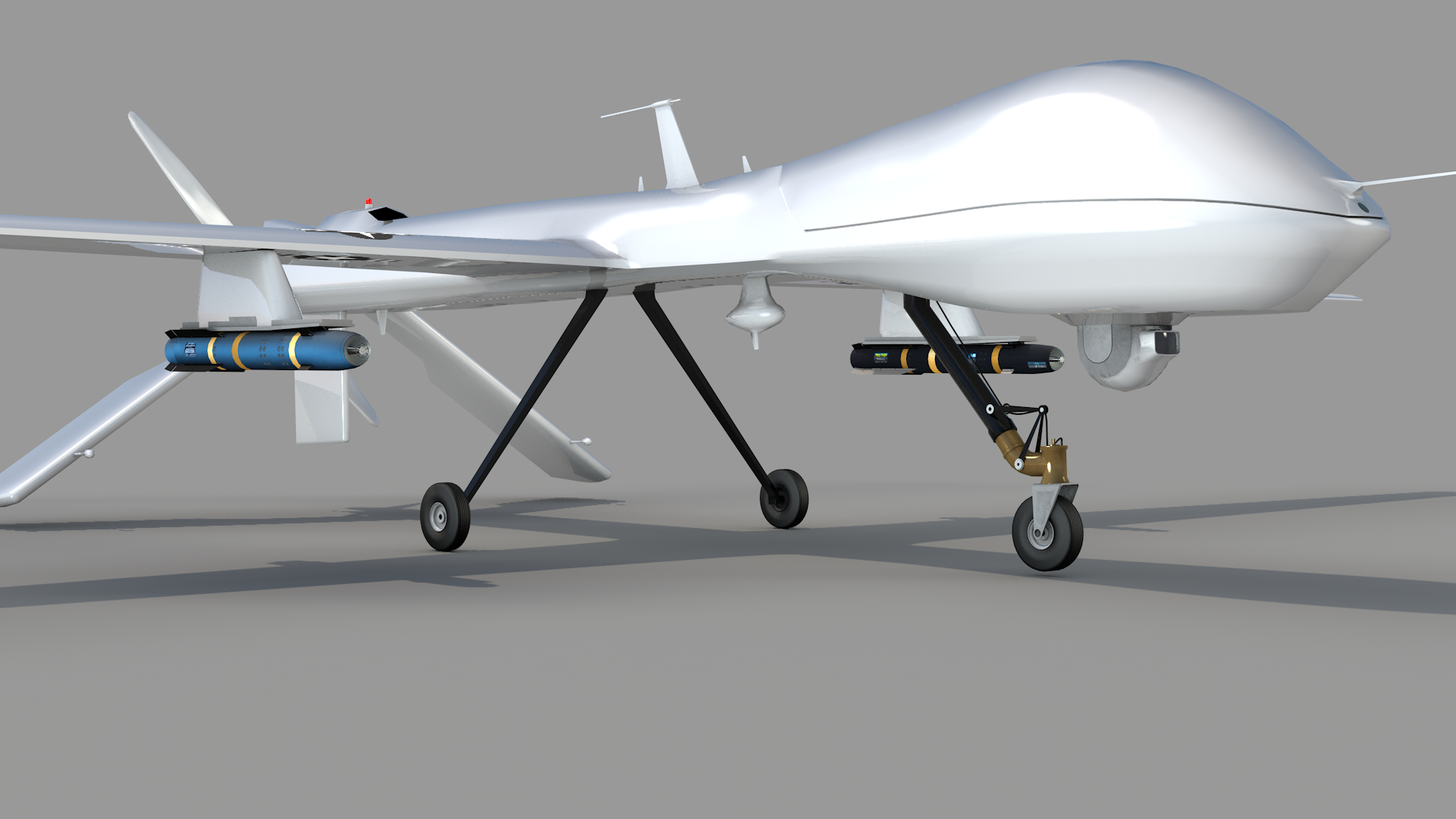 Drone predator mq1b 0011 em Cinema 4d Standard imagem