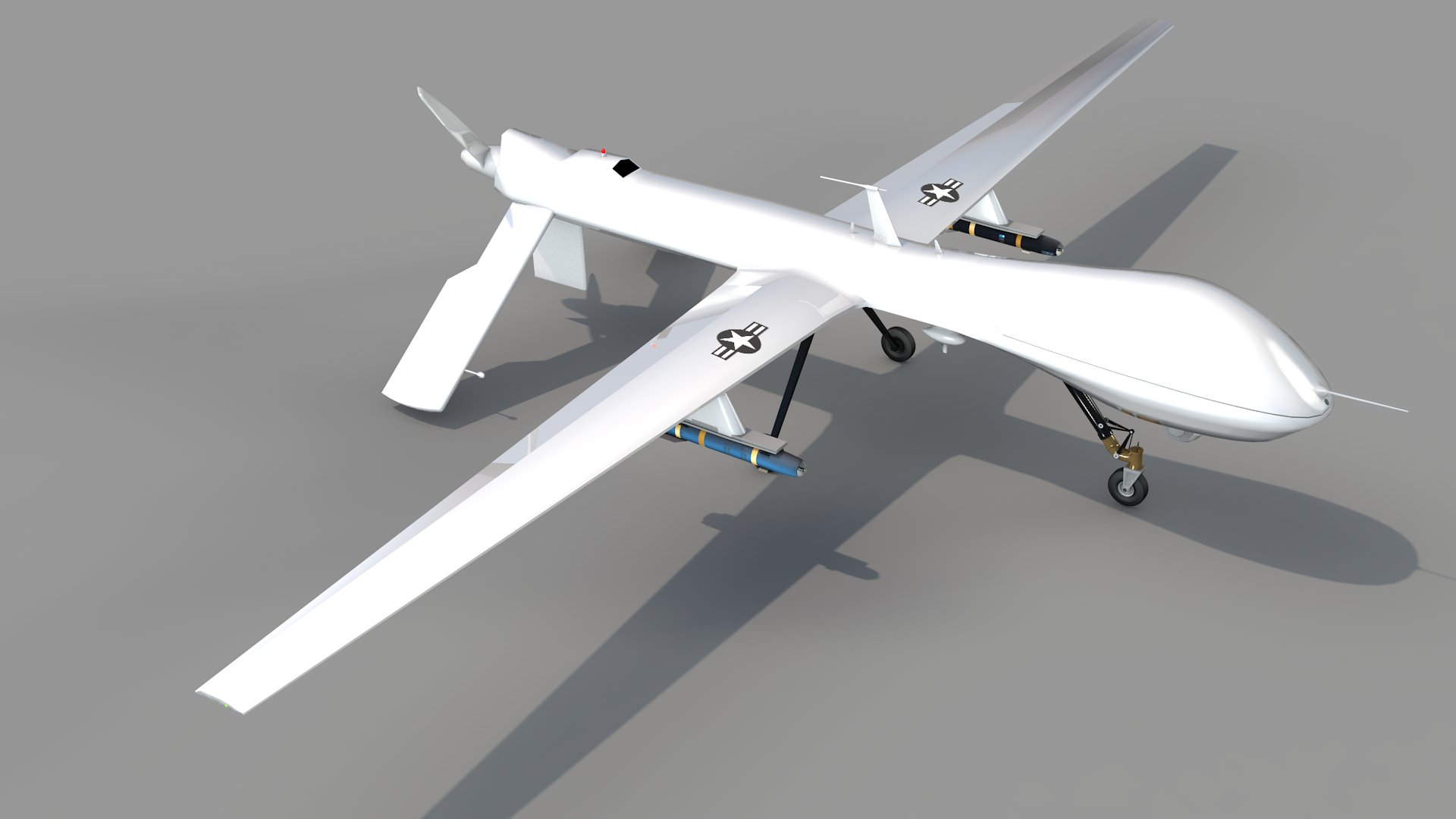 Drone predator mq1b 0011 em Cinema 4d Standard imagem