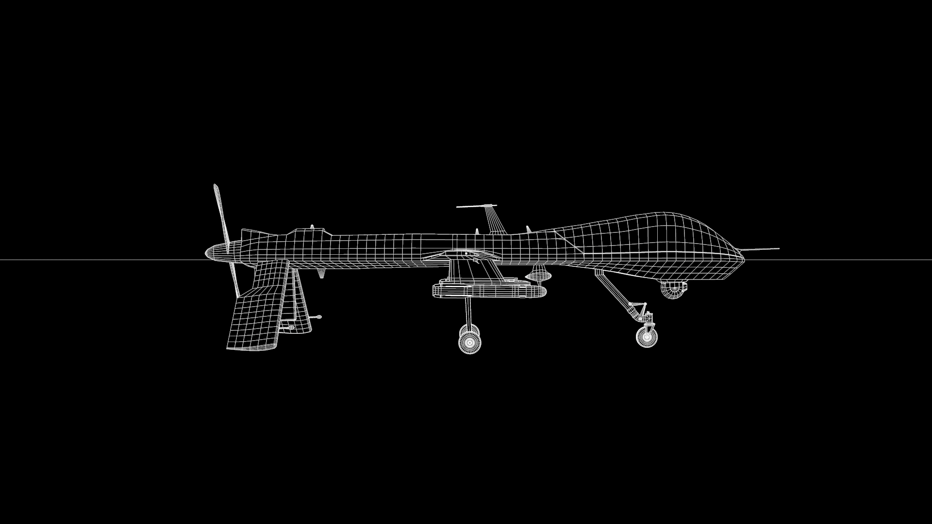 Drone predator mq1b 0011 em Cinema 4d Standard imagem