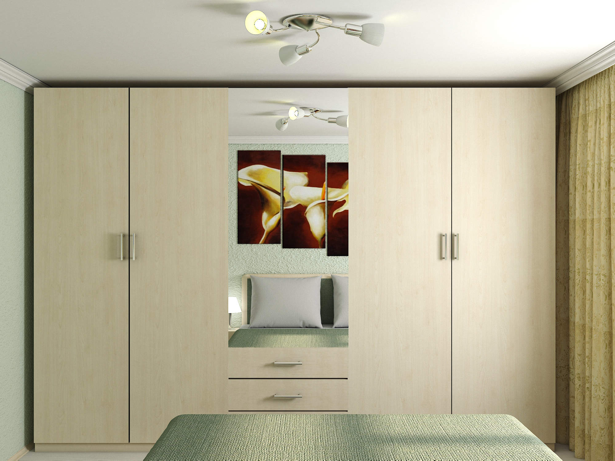 спальна кімната в 3d max vray 3.0 зображення