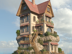 L'île de la maison de conte de fées