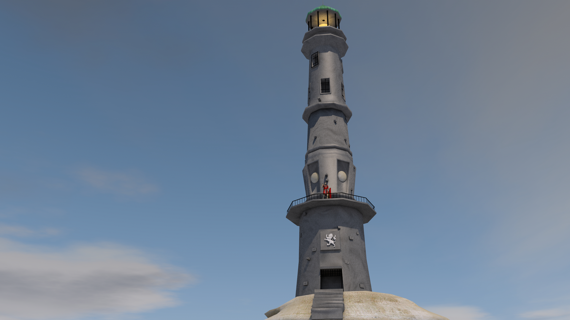 रोमन द्वीप रोमन द्वीप Cinema 4d maxwell render में प्रस्तुत छवि