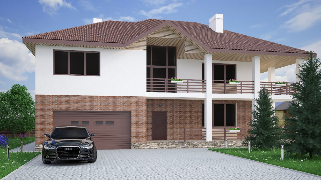 Country house Country house in 3d max vray 3.0 image