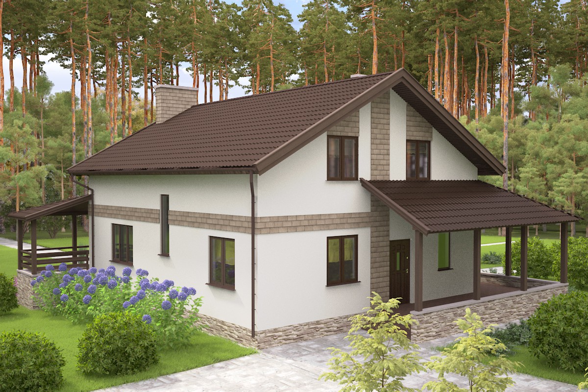 загородный дом загородный дом в 3d max vray 3.0 изображение