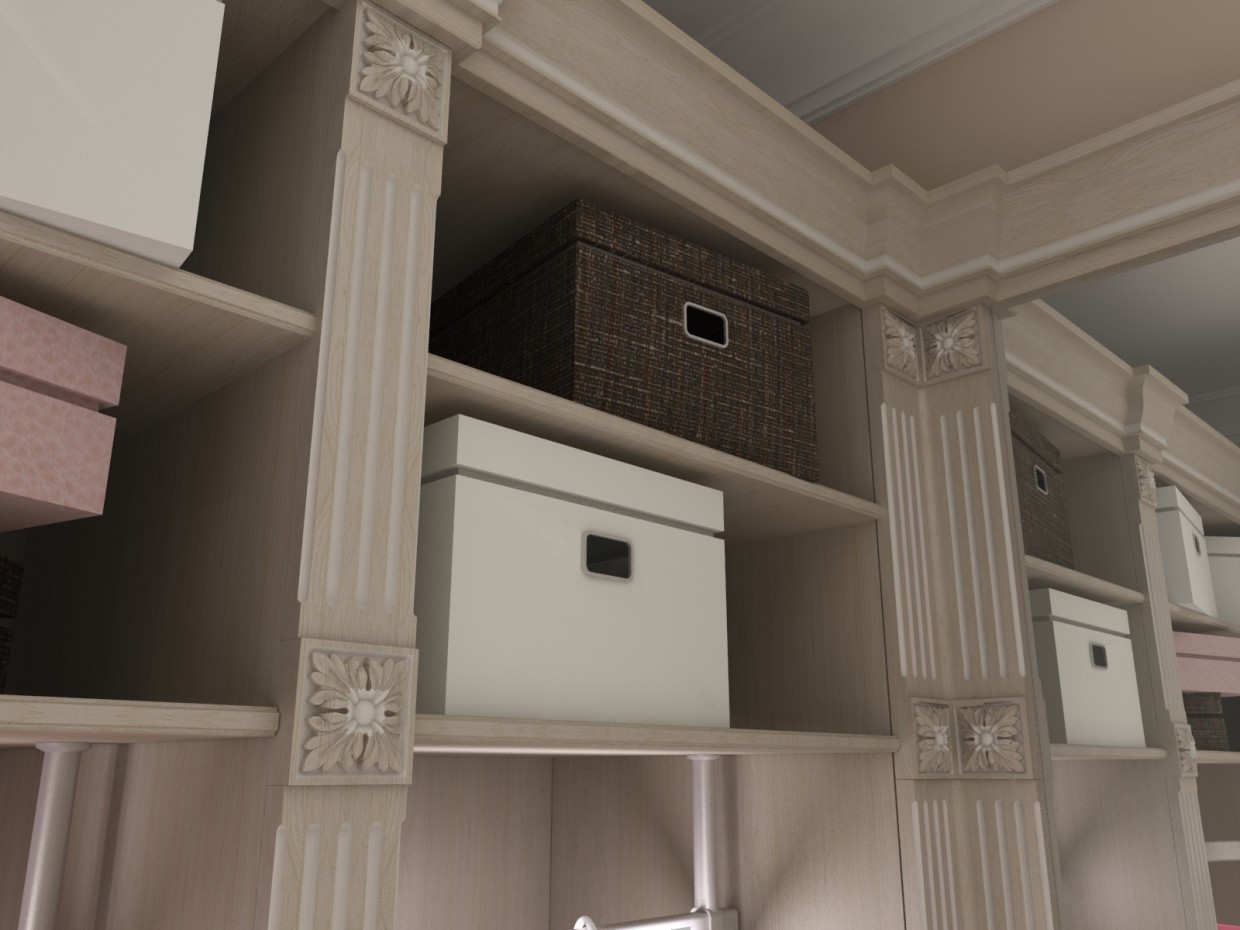 гардеробная гардеробная в 3d max vray изображение
