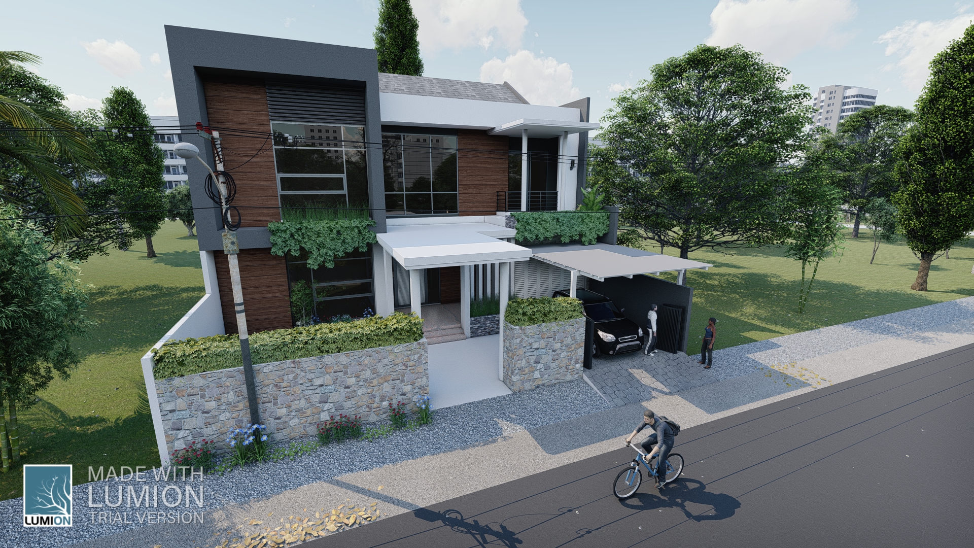 Simple modern house in 3d max Other image