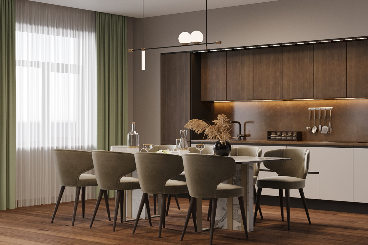 Kitchen in a private house Kitchen in a private house in 3d max Corona render 7 image