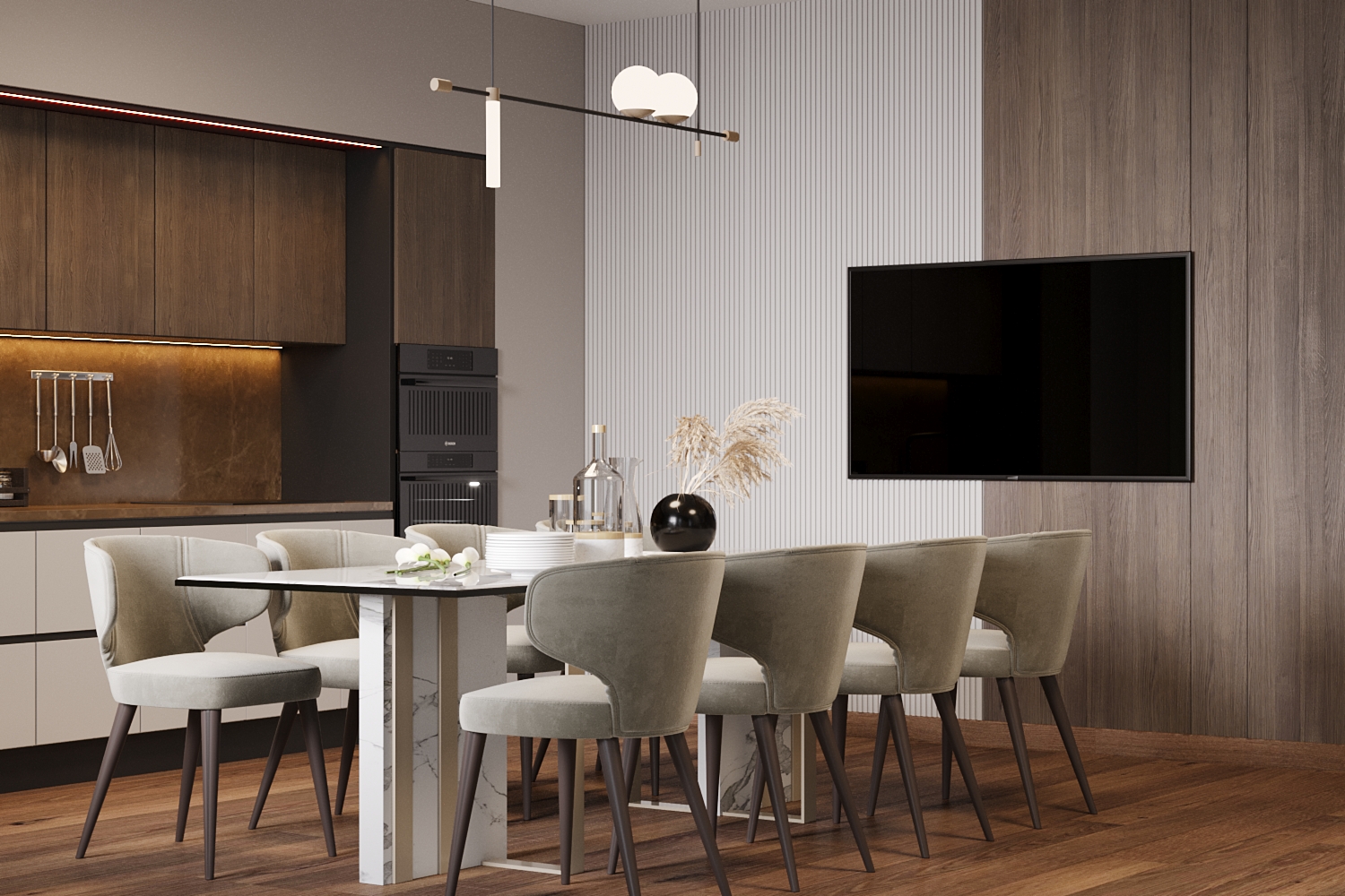 Kitchen in a private house Kitchen in a private house in 3d max Corona render 7 image