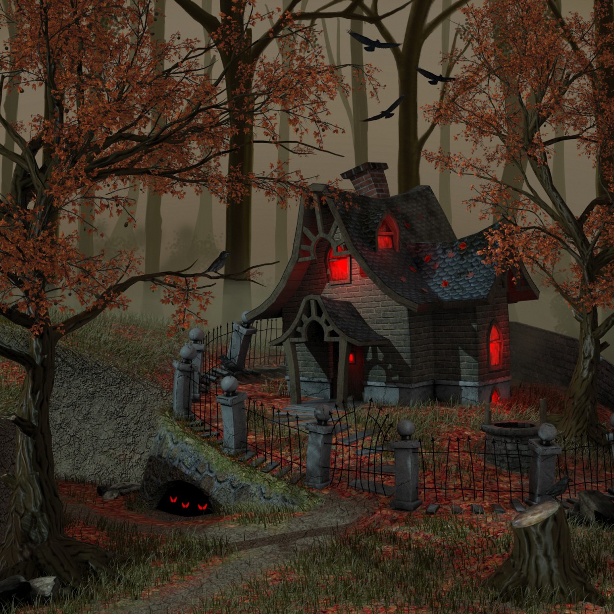 Witch house in 3d max vray 3.0 image