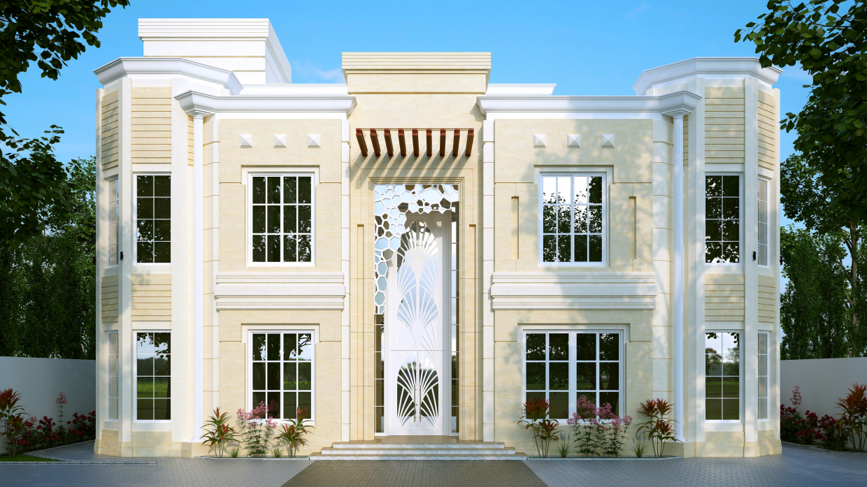 private Villa design Exterior in 3d max vray 3.0 image