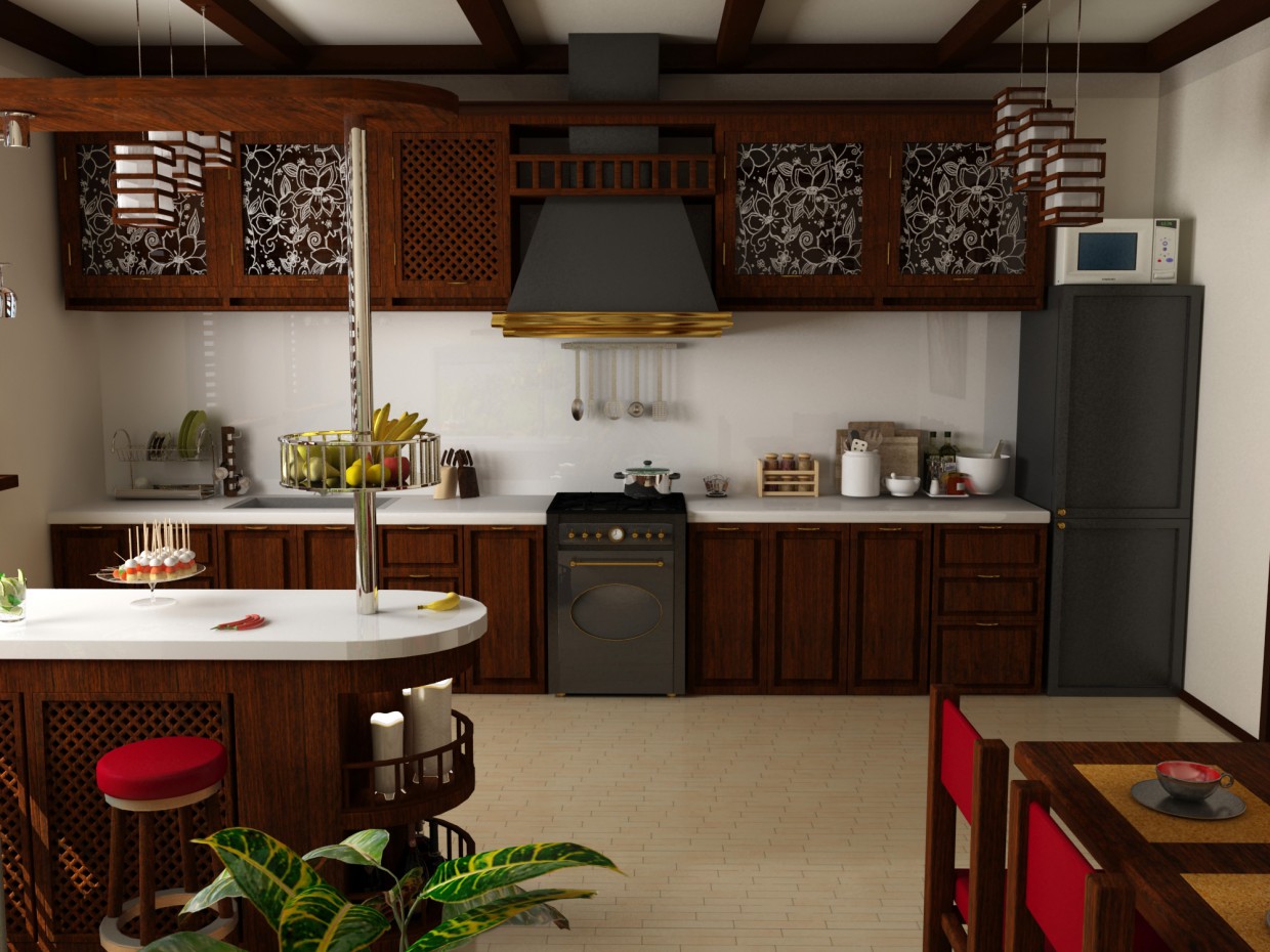 Kitchen Kitchen in 3d max vray image