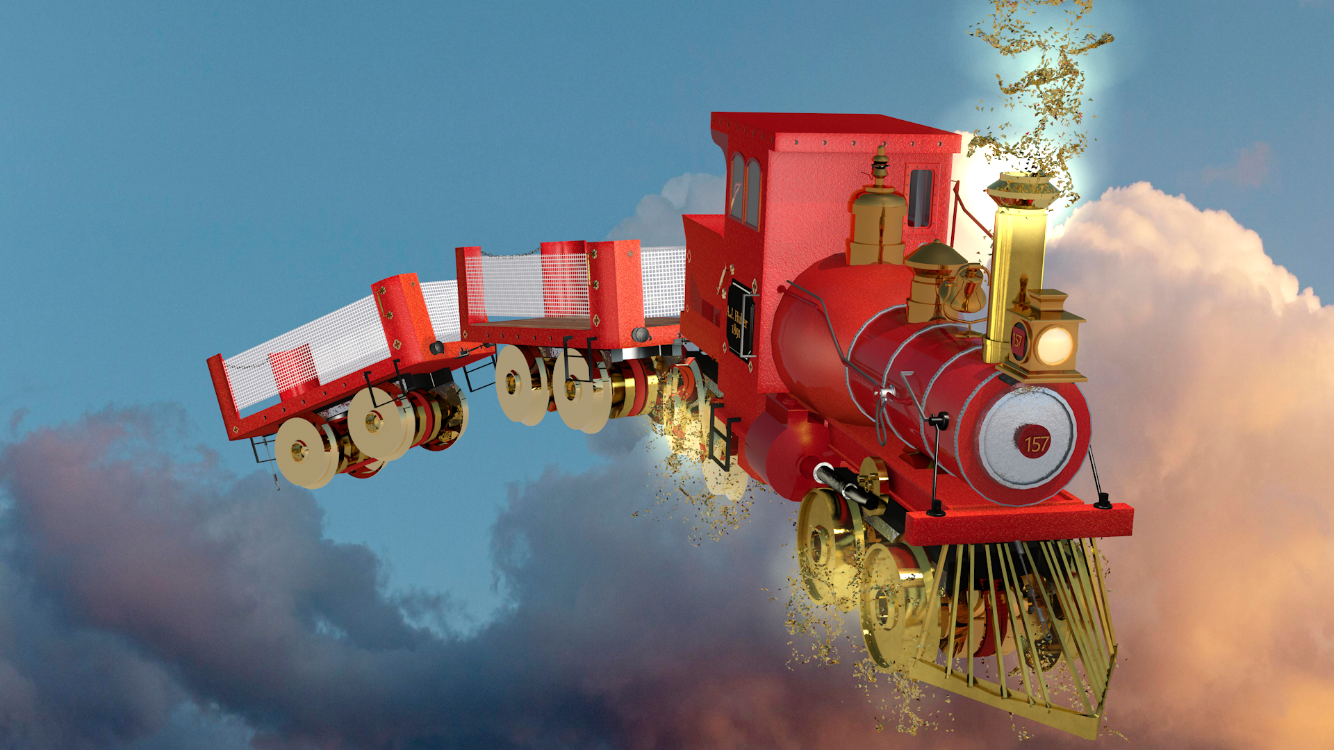 Christmas Express Red em Cinema 4d Standard imagem