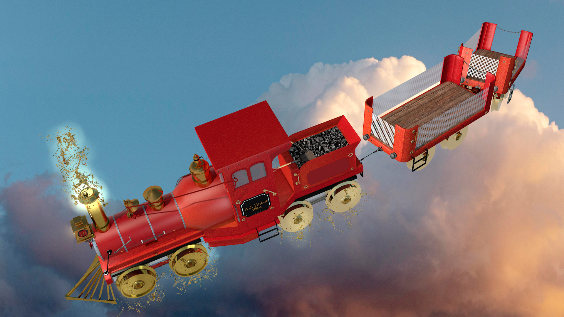Christmas Express Red em Cinema 4d Standard imagem