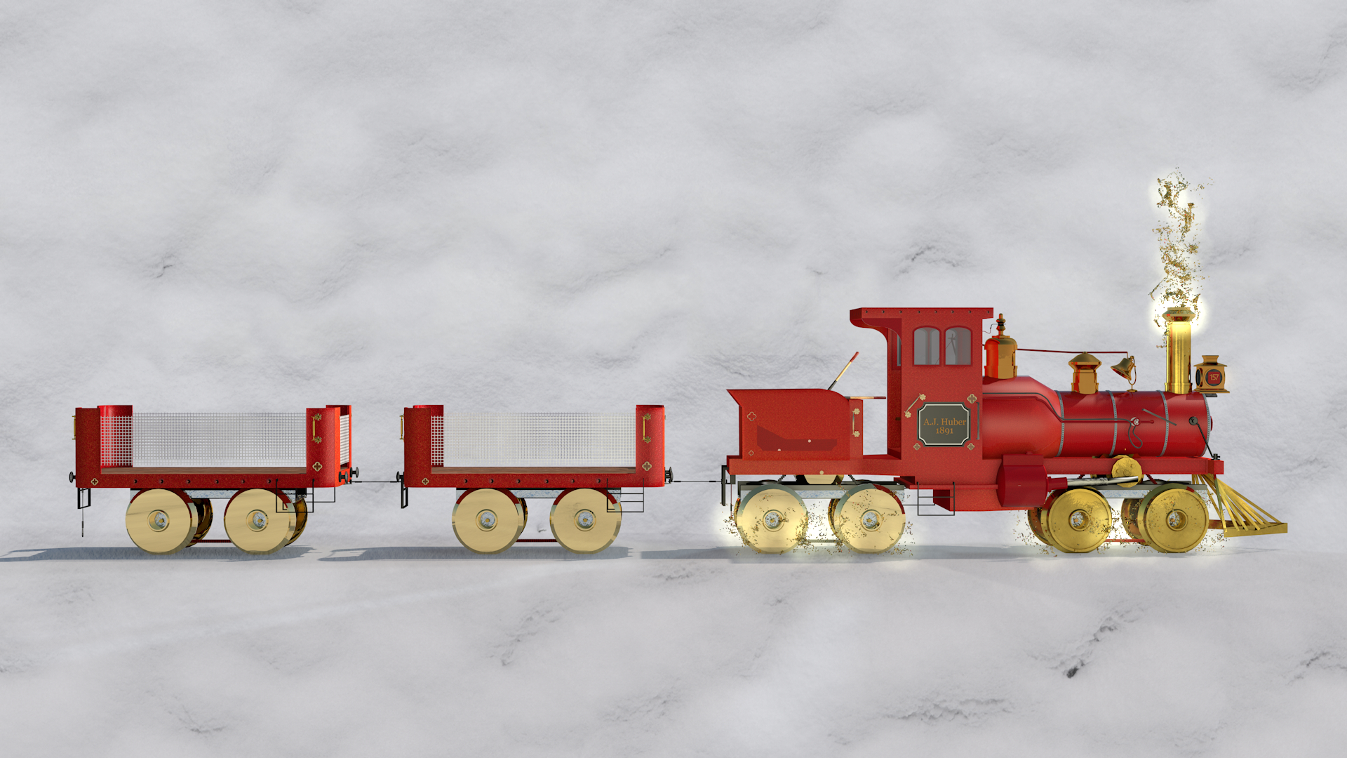 Christmas Express Red em Cinema 4d Standard imagem