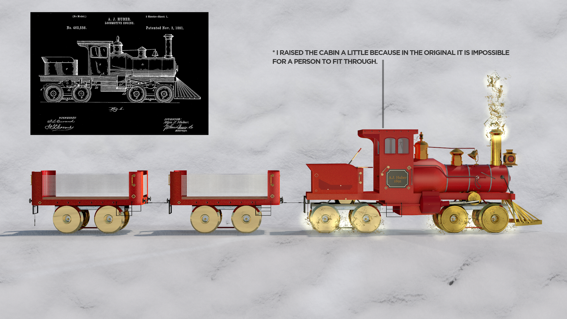 Christmas Express Red em Cinema 4d Standard imagem