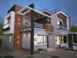 modern exterior design of the house