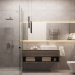 पुरुषों का बाथरूम 3d max corona render में प्रस्तुत छवि