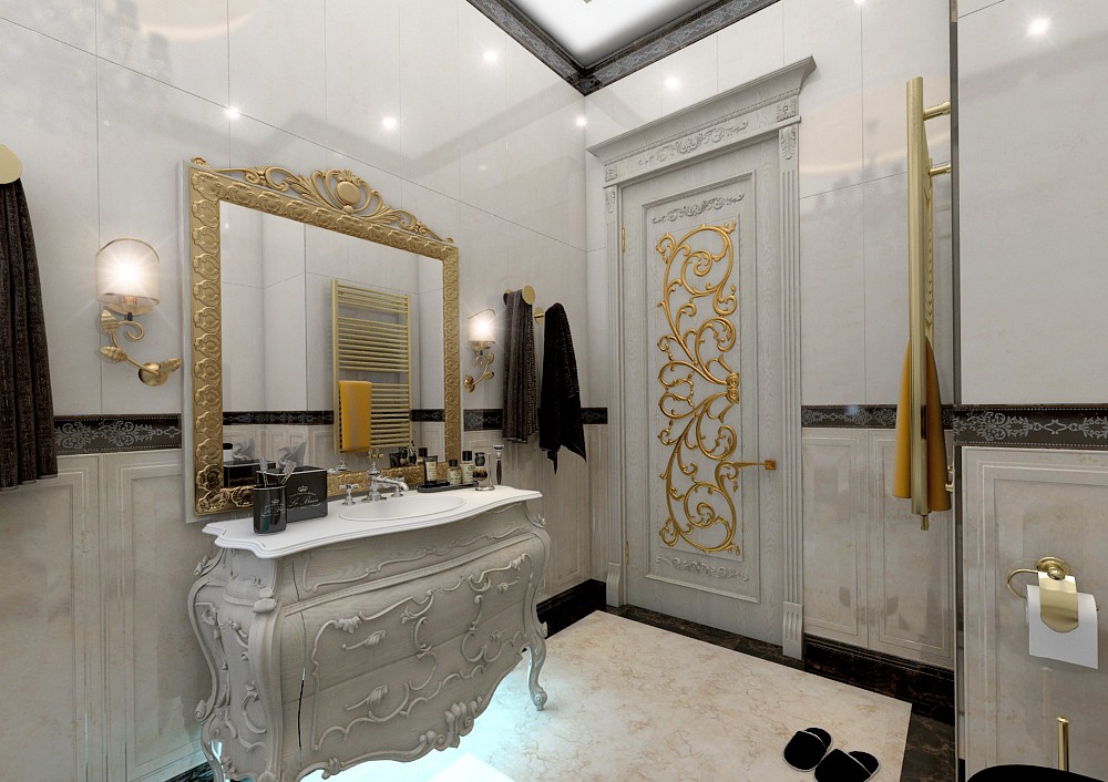 Diseño clásico de baño imagen de Diseño clásico de baño en 3d max vray 3.0