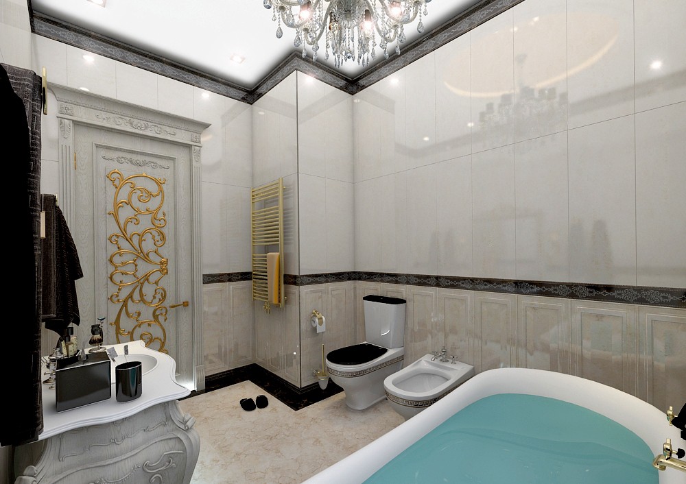 Diseño clásico de baño imagen de Diseño clásico de baño en 3d max vray 3.0
