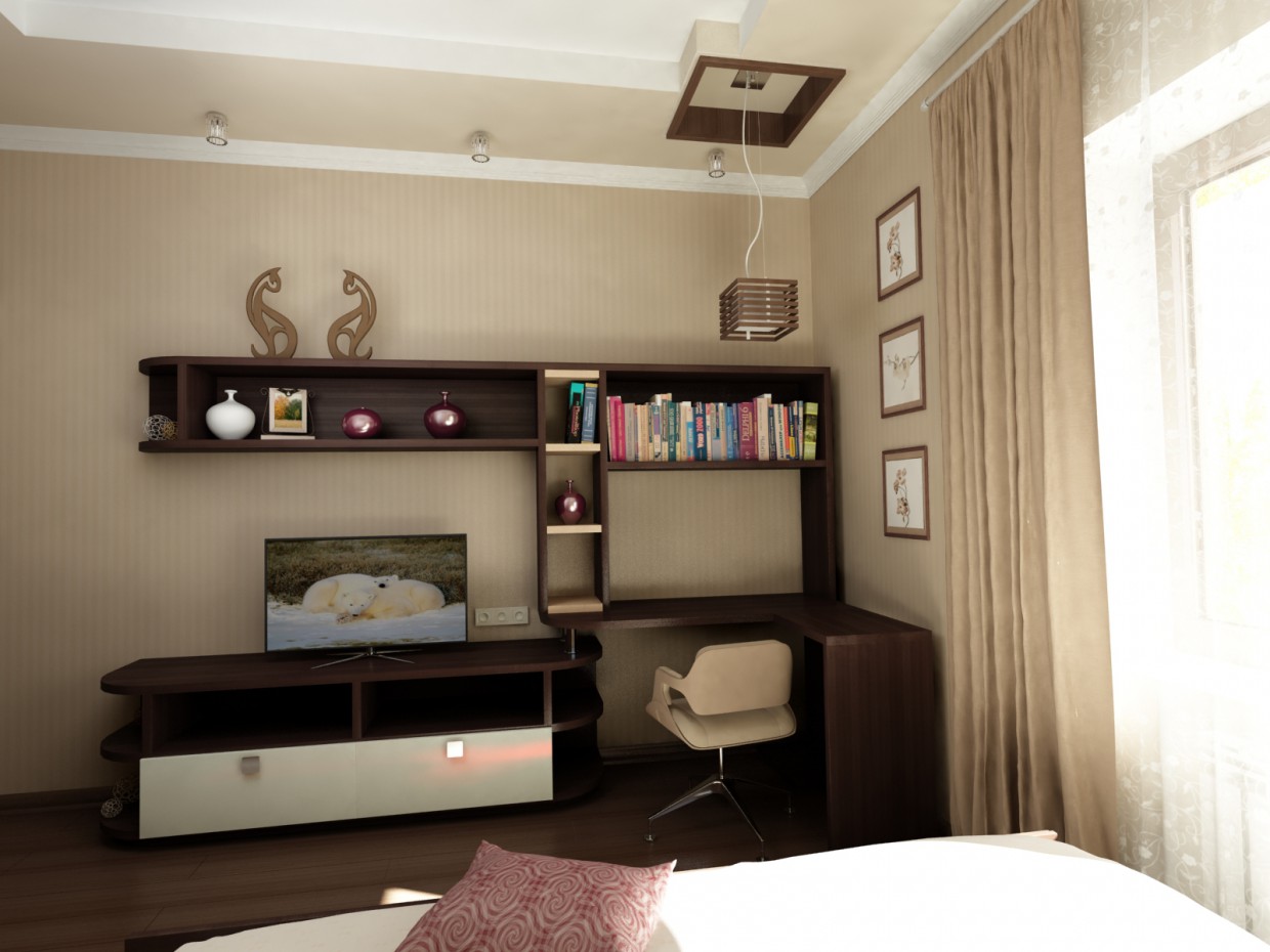 Спальня для старшеклассника Спальня для старшеклассника в 3d max vray 3.0 изображение