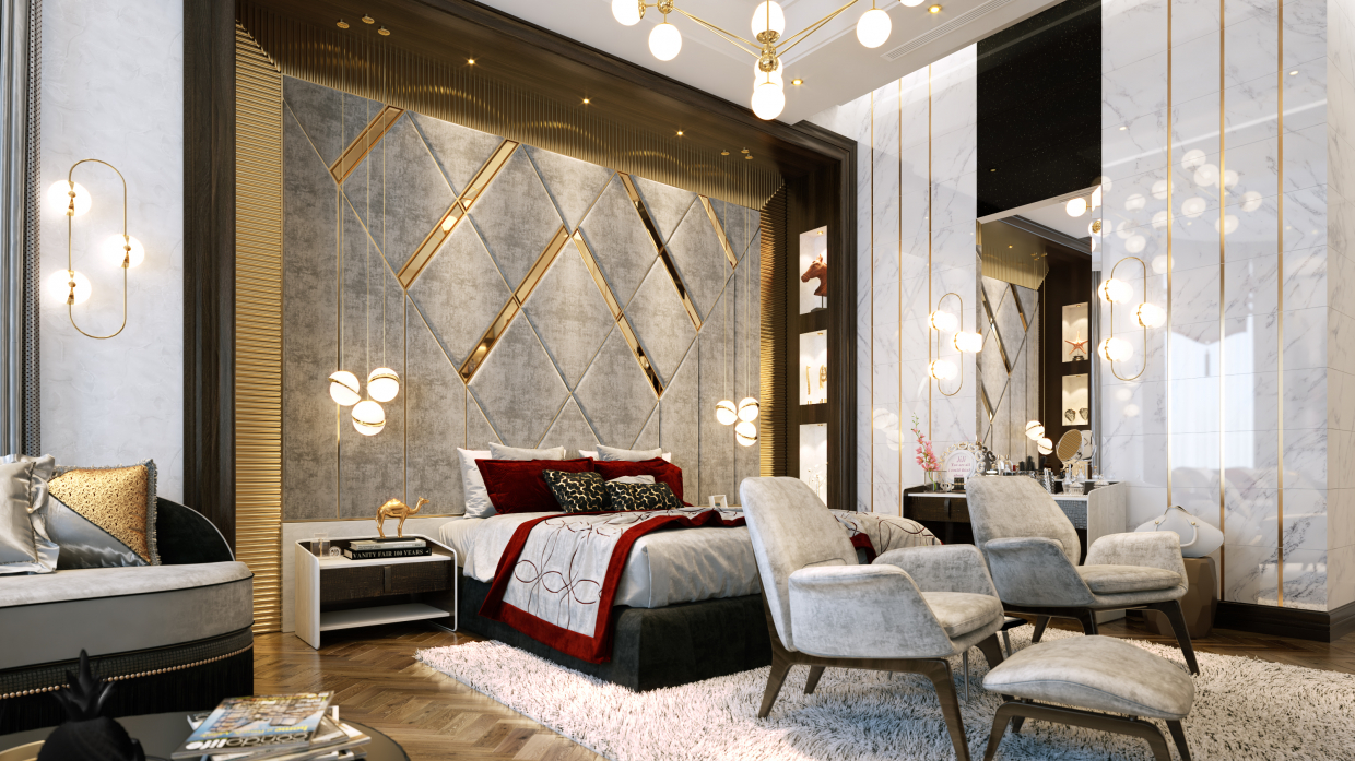 MASTER BEDROOM in 3d max vray 3.0 image
