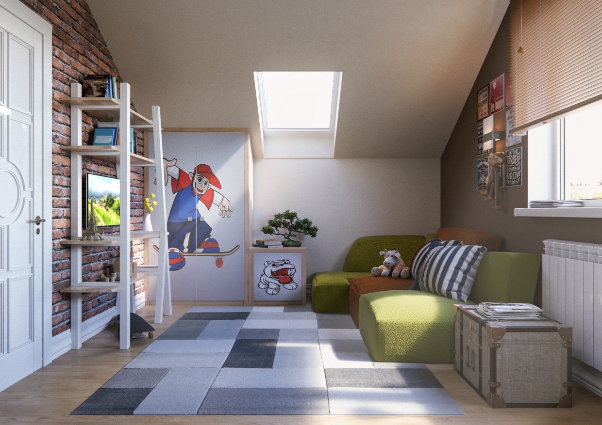Kid's bedroom Kid's bedroom in 3d max corona render image