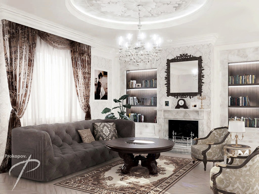 Salon en style classique dans 3d max vray 3.0 image