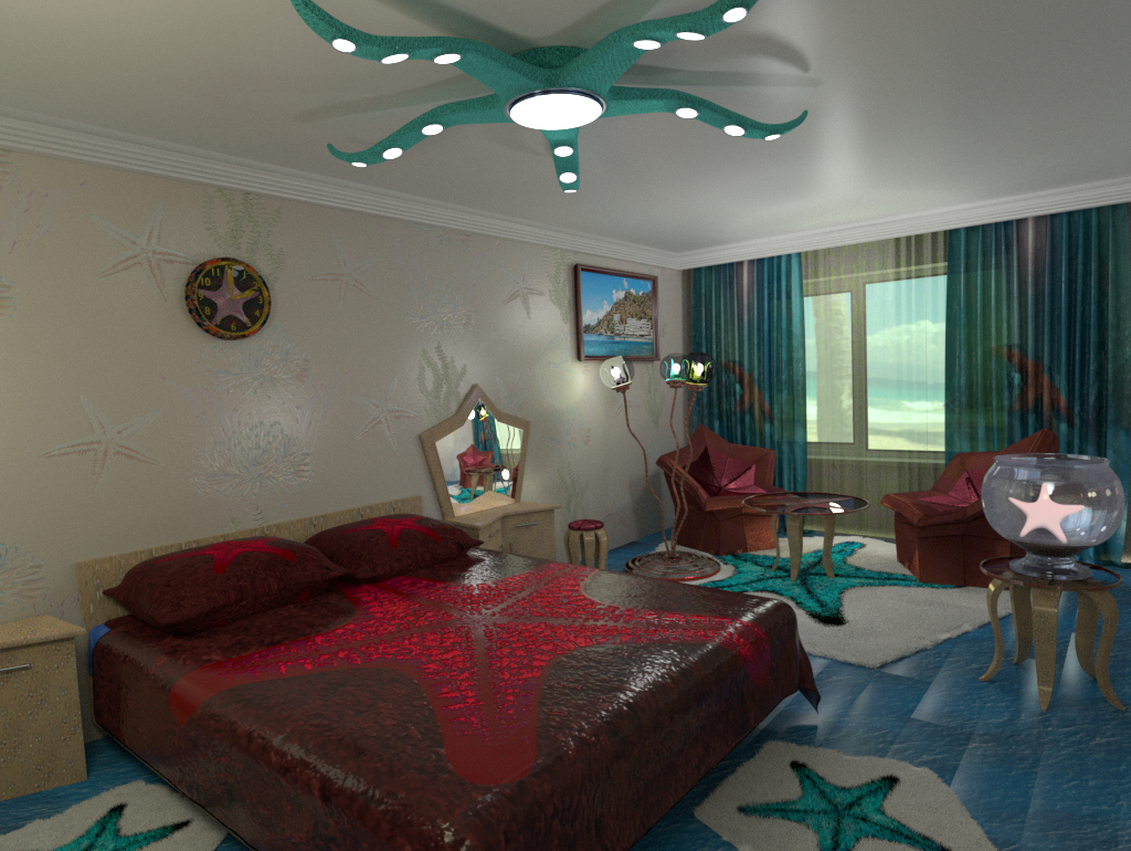 imagen de "Estrella de mar" en Blender cycles render