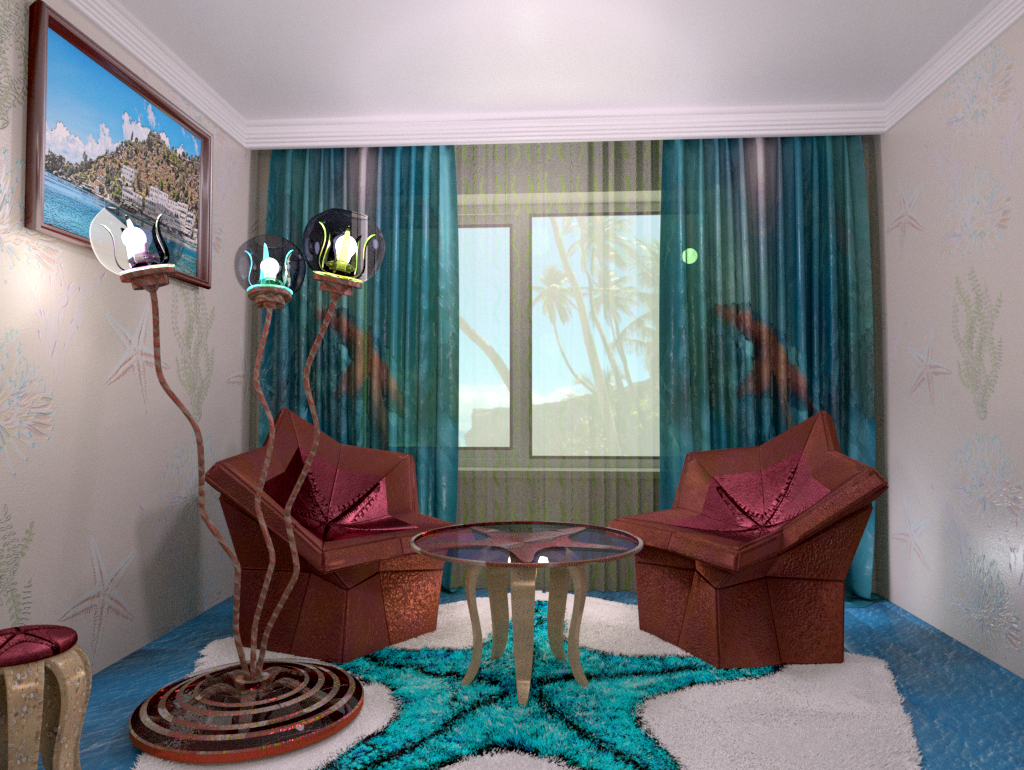 imagen de "Estrella de mar" en Blender cycles render