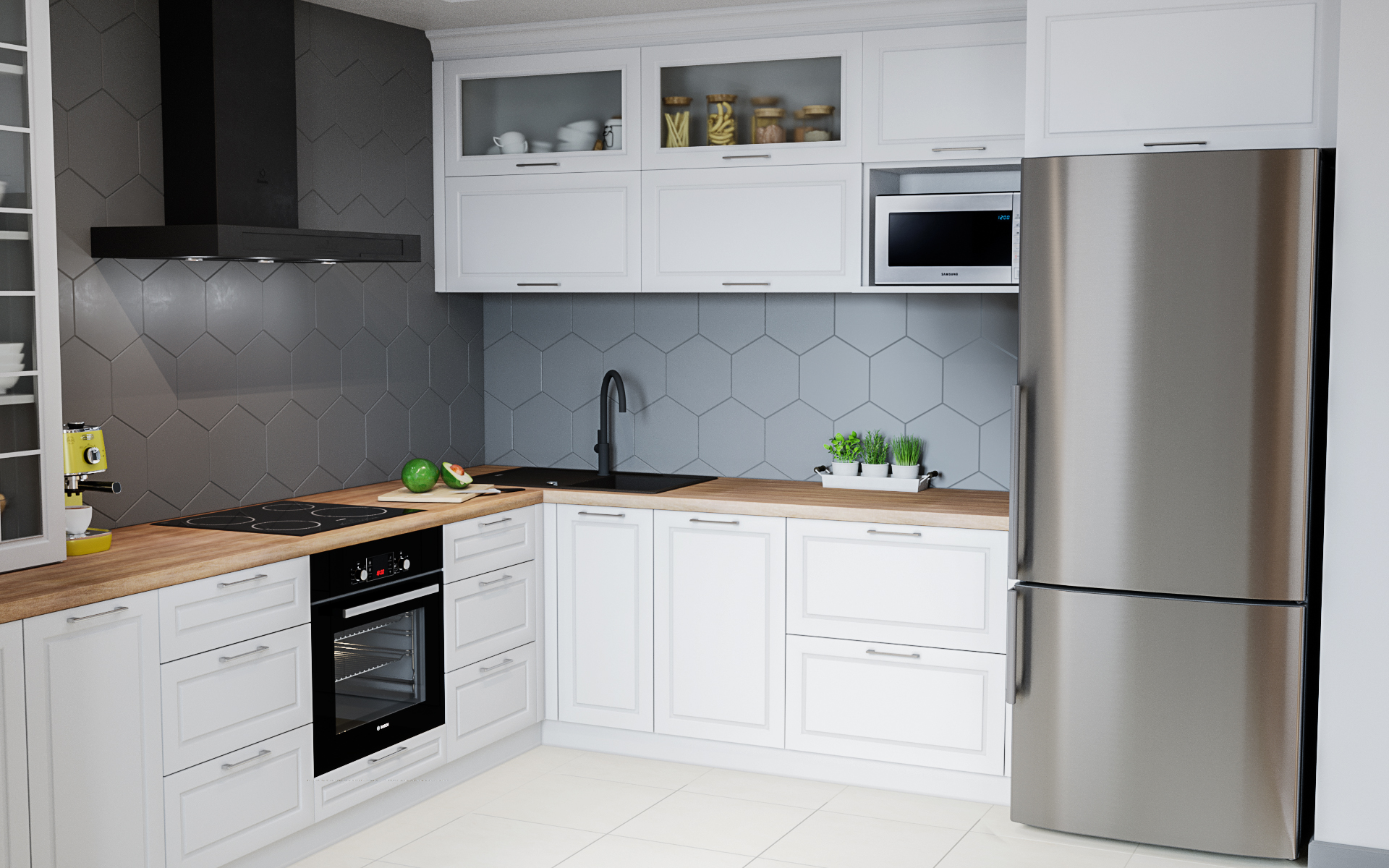 Küche Flur in 3d max corona render Bild