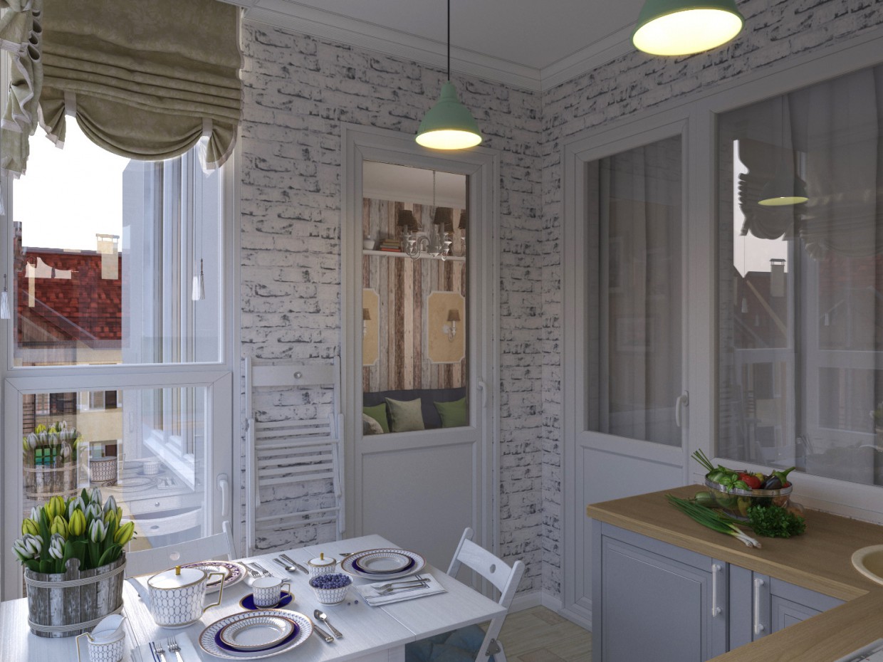Кухня Кухня в 3d max corona render изображение